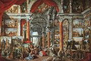 Giovanni Paolo Pannini Picture Gallery with Views of Modern Rome oil painting reproduction